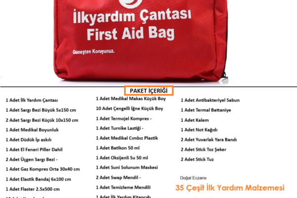 İlk Yardım Çantası Malzemeleri
