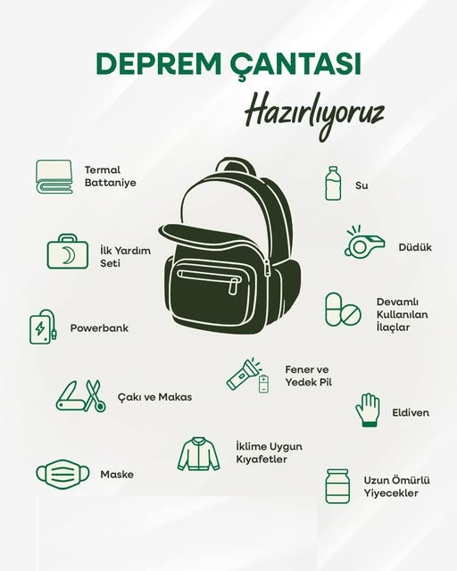 Deprem Çantası Ürünleri
